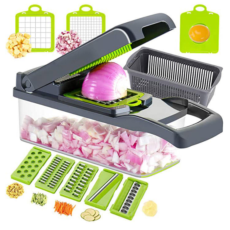 12 In 1 Multifunctional Basket Slicer ဟင်းသီးဟင်းရွက် Chopper