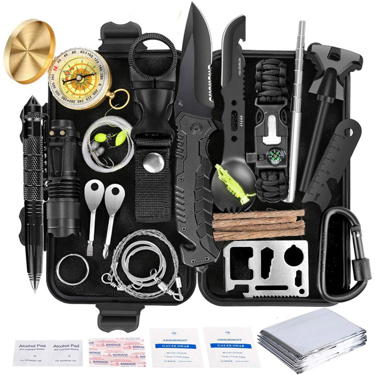 35 တွင် 1 Outdoor First Aid Kit Camping Survival Tool