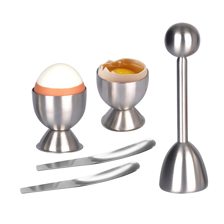 5 PCS Stainless Steel Egg Cracker Topper Tool Set