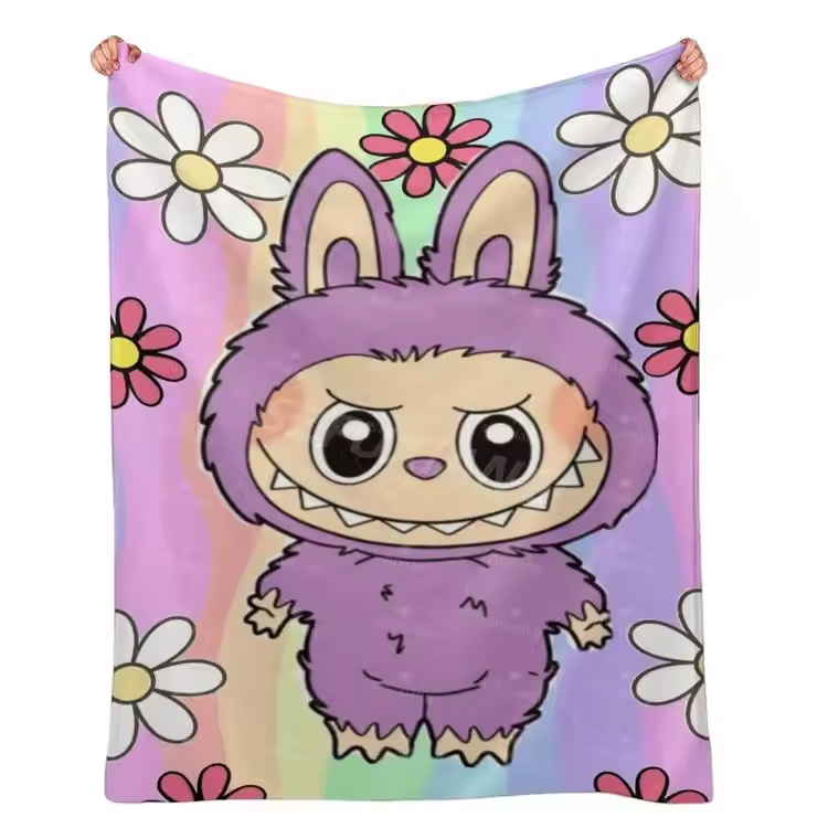 Cartoon LaBuu 100% Sofa Throw Promotion ပန်းပွင့်စောင်