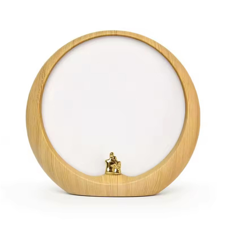 တီထွင်ဖန်တီးထားသော လရောင်အိပ်ခန်းလေထု Moon Desk မီးအိမ်