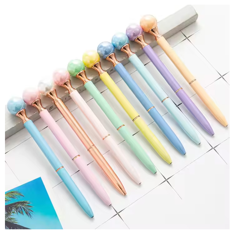 Custom logo 1.0mm ပုလဲဘောပင် Pen Pen Multi-color သတ္တုခန္ဓာကိုယ်