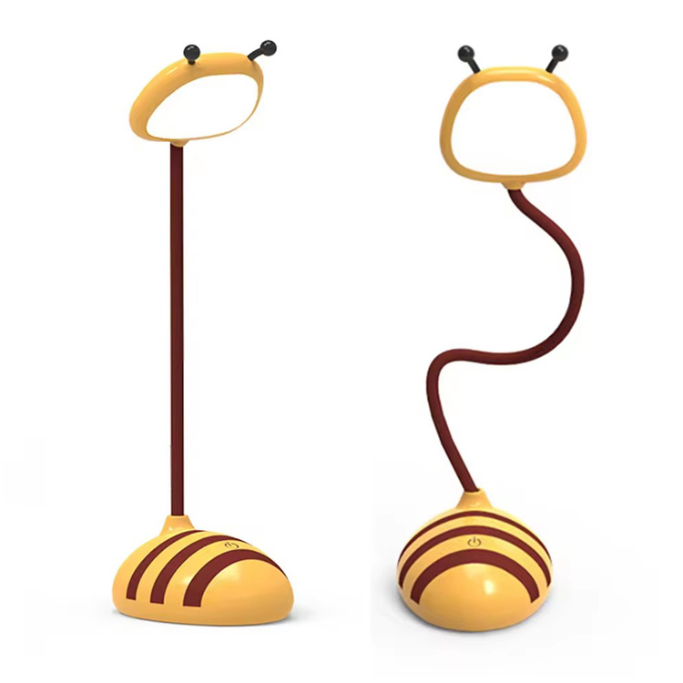 ချစ်စရာ Mini Portable 360 ​​Rotation Flexible Reading Bee Desk Lamp