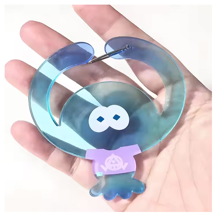 ဒီဇိုင်းတံဆိပ် logo acrylic carabiner keychain အသစ် Custom ပုံသဏ် teath ာန်