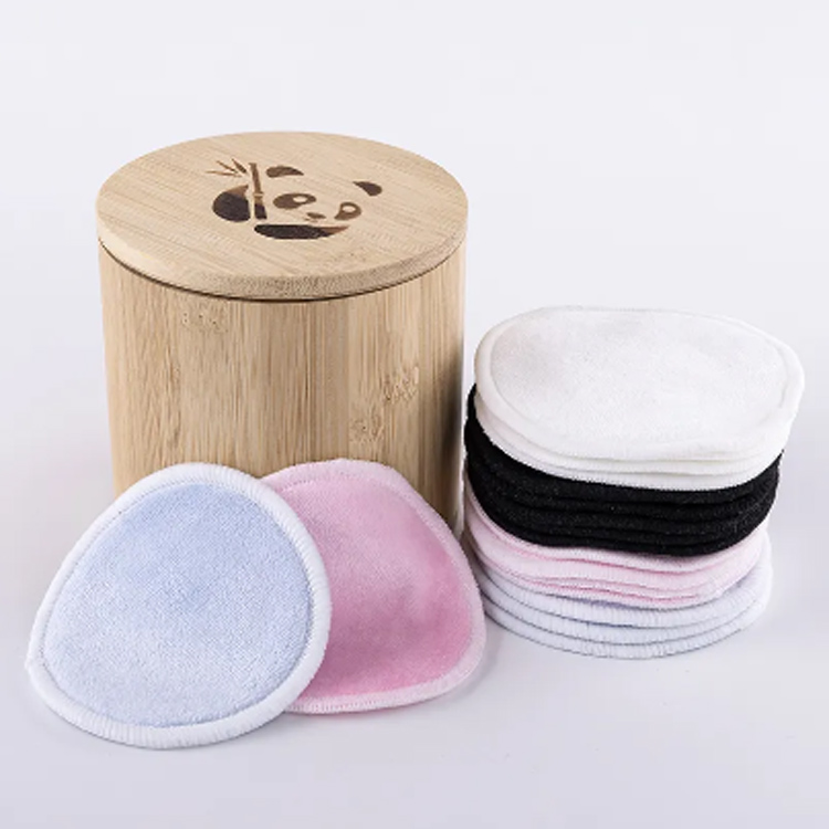 Eco-Friendly Bamboo ပြန်လည်အသုံးပြုနိုင်သော Makeup Remover Pads