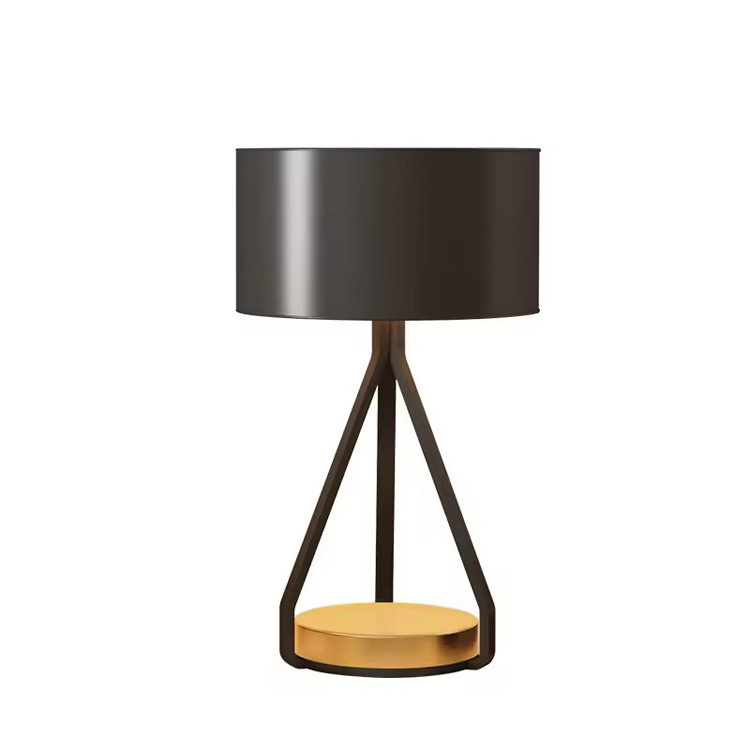 Hotel Modern Black Bedside အိပ်ခန်း ဒီဇိုင်း စားပွဲတင် မီးအိမ်