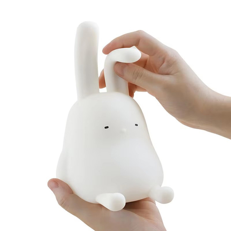 ကလေးများအတွက် လက်ဆောင် Silicone Rabbit Kids Nightlight Bunny Desk Lamp
