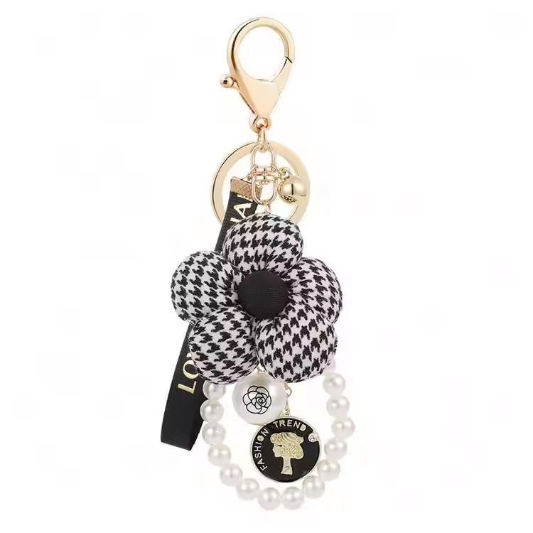 Lady's Cute Flowion Tassels Key ကွင်းဆက်ကားကွင်းဆက်