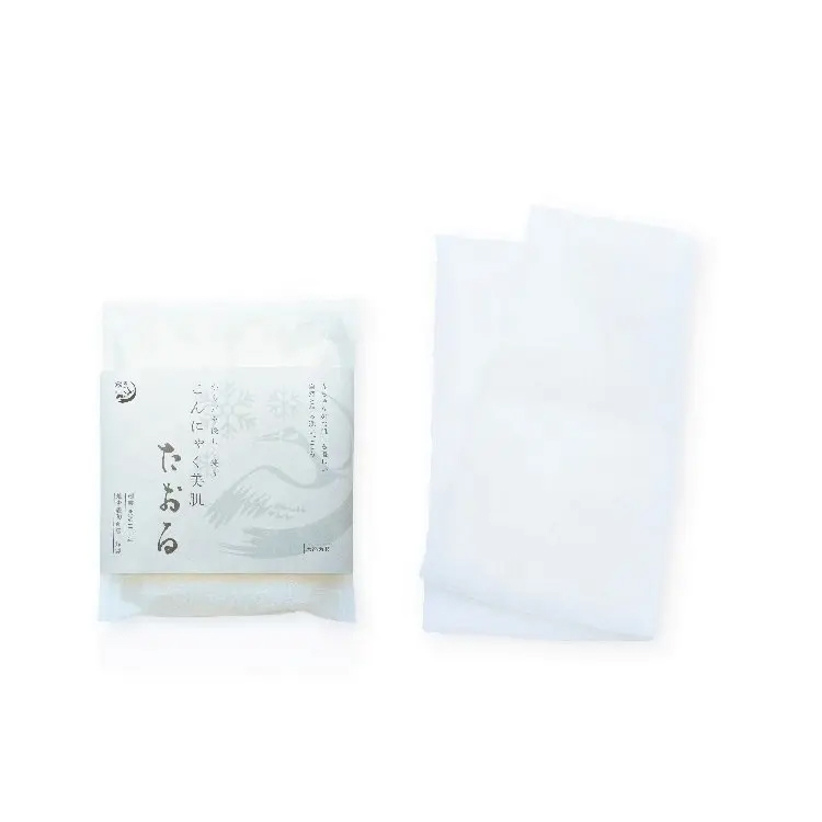 Japan Natural Body အဝတ်လျှော်သဘာဝ Konjac လက်သုတ်ပုဝါဖြင့်ပြုလုပ်ခဲ့သည်