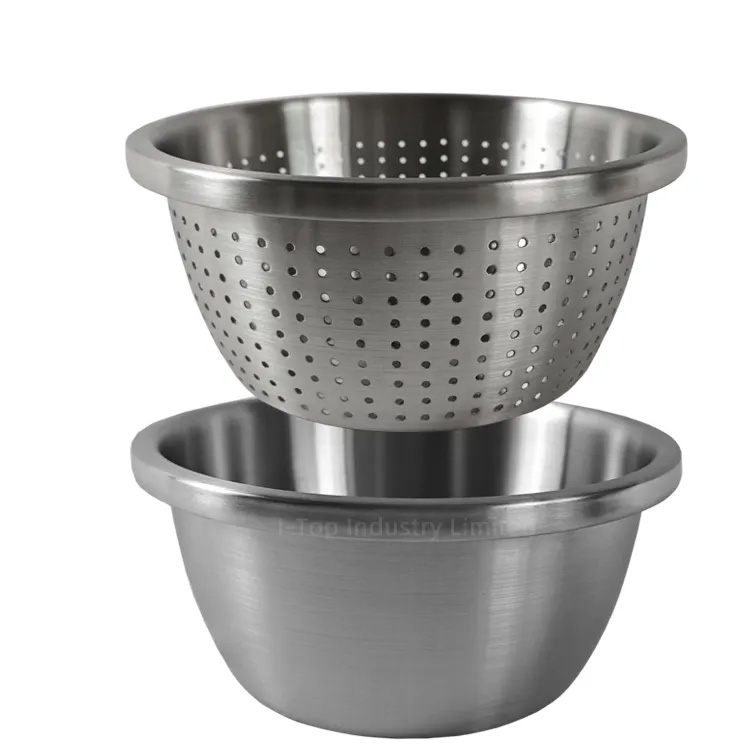 Bowl ကိုရောစပ်ခြင်း Colander Shulturpose functions salad bowl