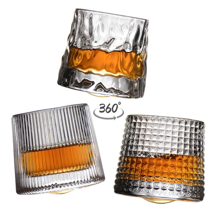 Old fashiskey မျက်မှန်များ Tumbler Rocks Bar Glass