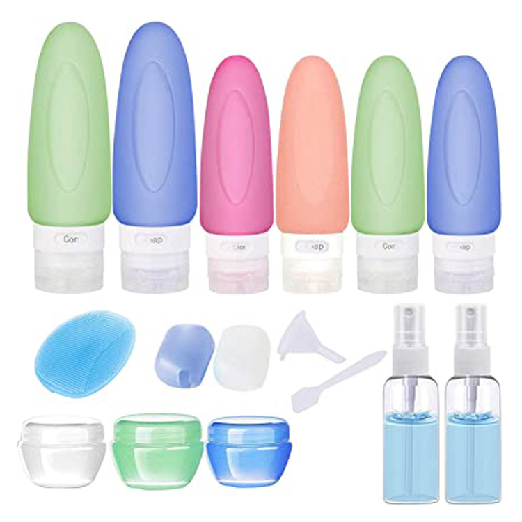 ခရီးဆောင် အလှကုန်ကွန်တိန်နာ Silicone Travel Bottle Set