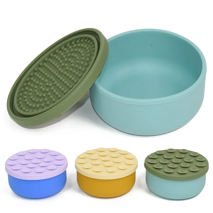 အိတ်ဆောင်ခွေး Bowl Multi Multi အရောင်များ silicone နှေးနှေးကွေးခွေးပန်းကန်လုံး