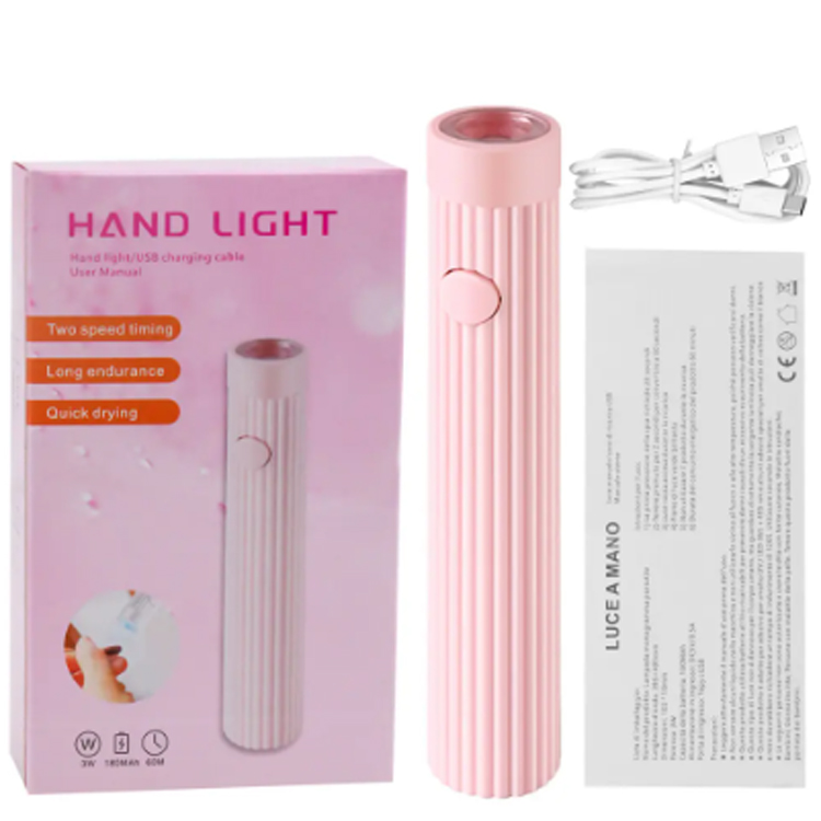 အိတ်ဆောင် Mini UV LED လက်သည်း၏လက်ကိုင်စကားလုံးမီးအိမ်