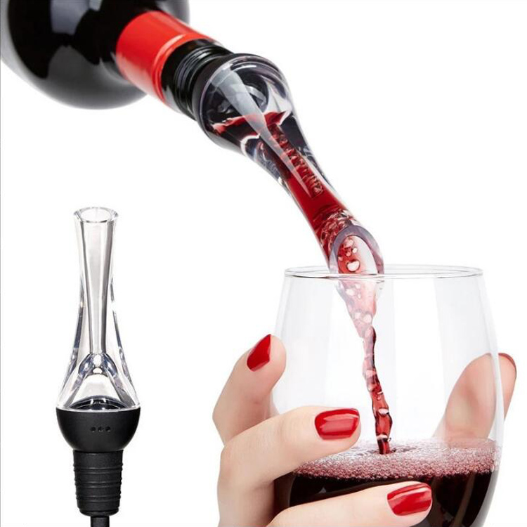 ပရီမီယံ Aerating Spout Wine Aerator Pourer နှင့်အတူ Stopper