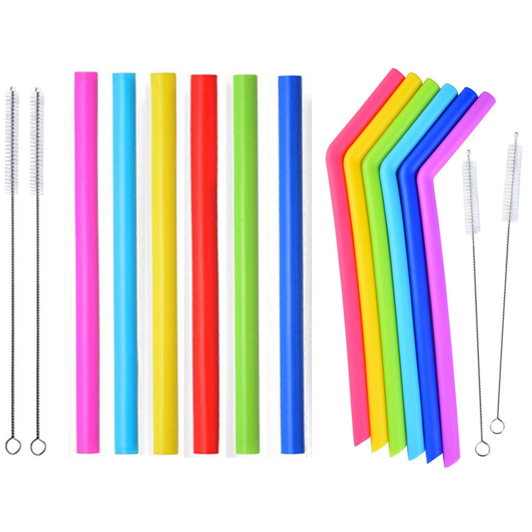 Flexible Reusable Tumbler Silicone Drinking Straws