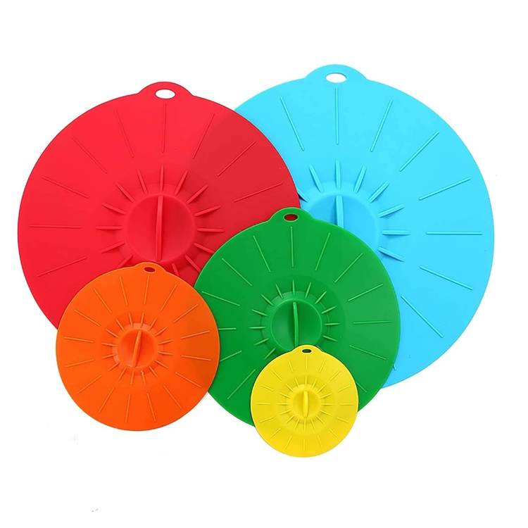 Heat Resistant Silicone Food Lids မိုက်ခရိုဝေ့အဖုံး