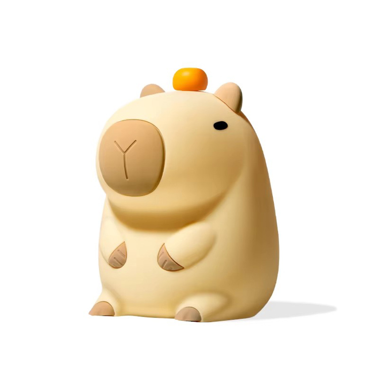 Silicone Night Light အားပြန်သွင်းနိုင်သော LED Capybara စားပွဲတင်မီးအိမ်