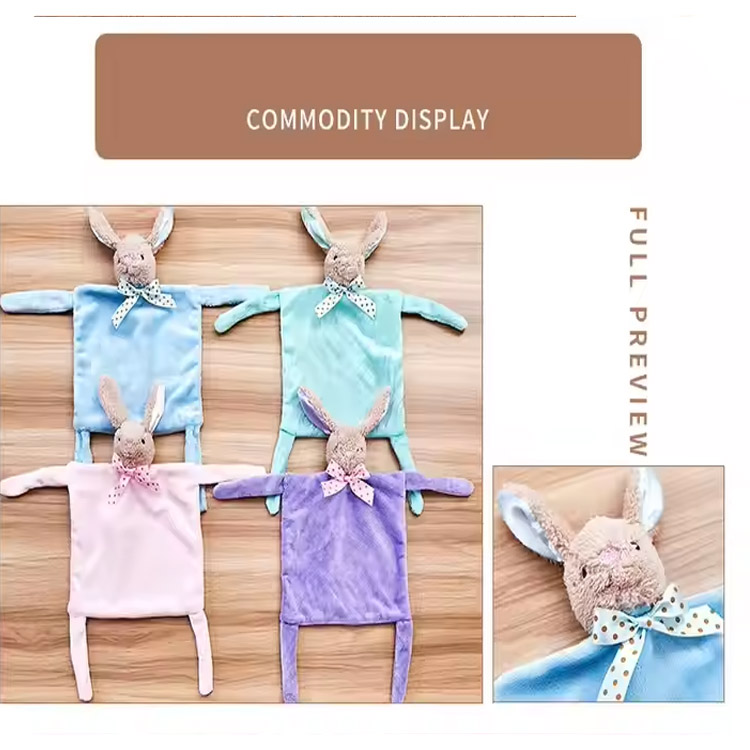 Soft Plush Baby Comforter မွေးကင်းစကလေးတိရိစ္ဆာန်လုံခြုံရေးစောင်