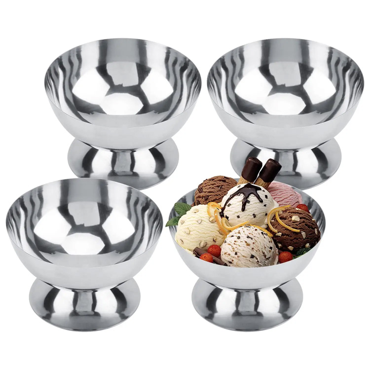 သံမဏိရေခဲမုန့် Bowl Reusable Salad Davdert Bowl