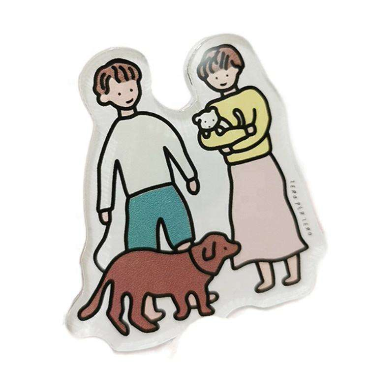 Transparency Creative acrylic ရေခဲသေတ္တာသံလိုက်စတစ်ကာများ