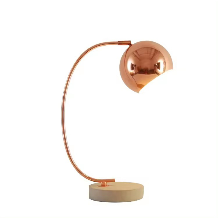 ခေတ်ဟောင်းစားပွဲတင် မီးချောင်း Brushed Copper ငါးဖမ်းသံစားပွဲ မီးအိမ်
