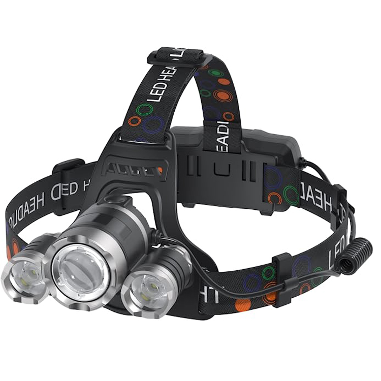 ရေစိုခံ Outdoor Camping USB အားပြန်သွင်းနိုင်သော ခေါင်းမီးများ