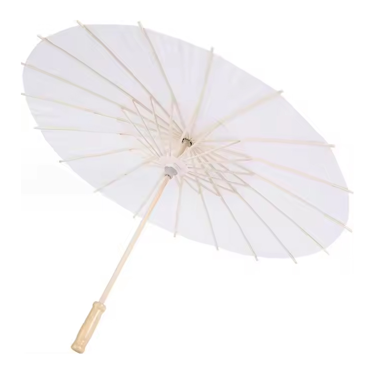 Wooden Umbrella mini အဖြူရောင်စက္ကူထီး parasol